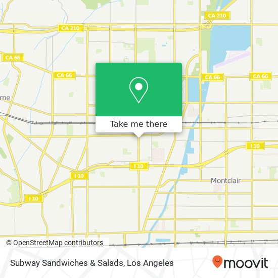 Mapa de Subway Sandwiches & Salads