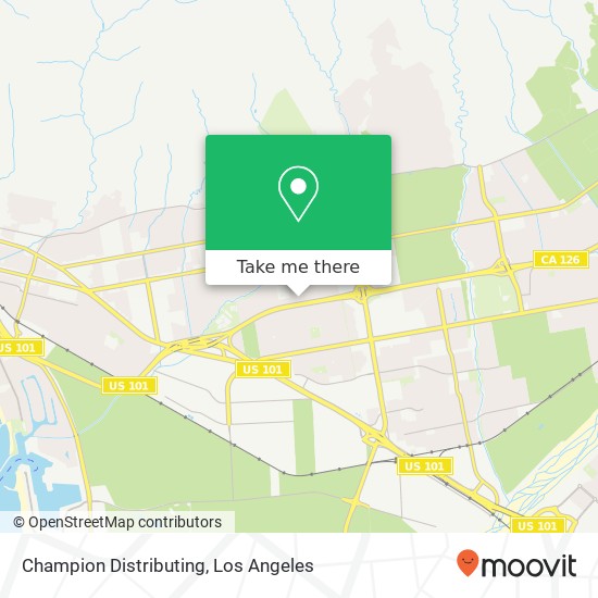 Champion Distributing map