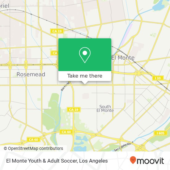 Mapa de El Monte Youth & Adult Soccer