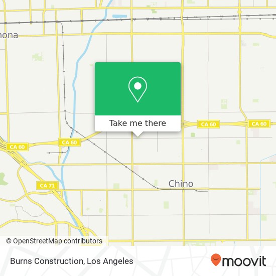 Burns Construction map