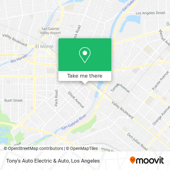 Tony's Auto Electric & Auto map