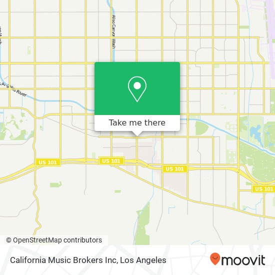 Mapa de California Music Brokers Inc