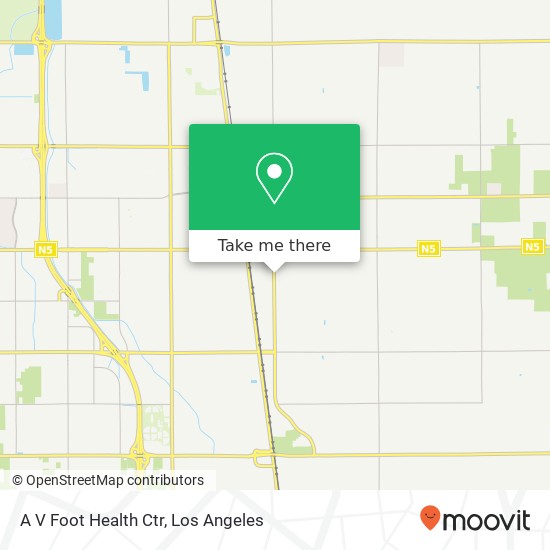 A V Foot Health Ctr map