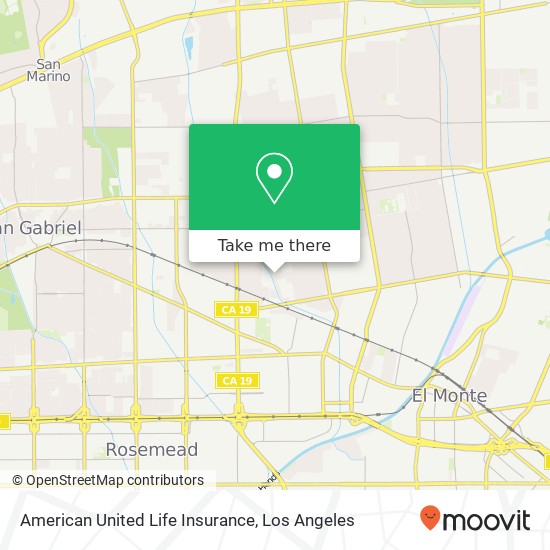 American United Life Insurance map