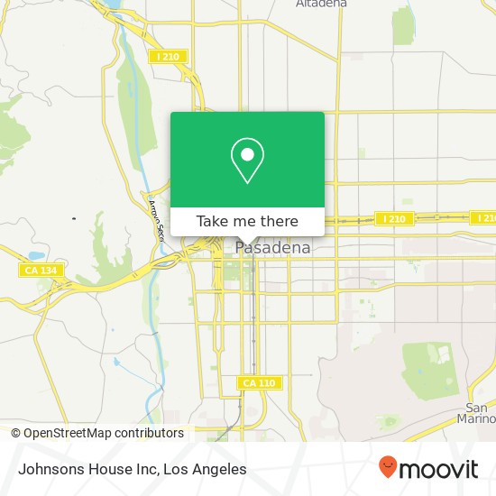 Johnsons House Inc map