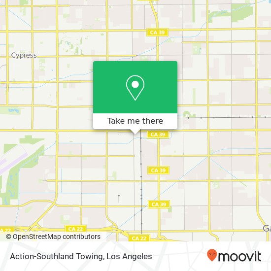 Action-Southland Towing map