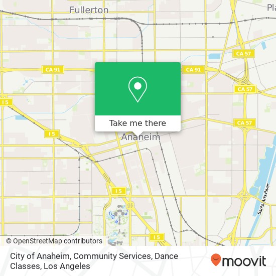 Mapa de City of Anaheim, Community Services, Dance Classes