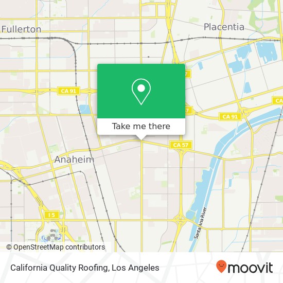 California Quality Roofing map