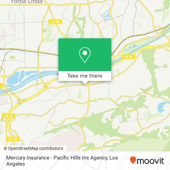 Mapa de Mercury Insurance - Pacific Hills Ins Agency