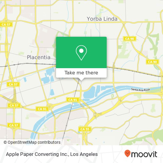 Mapa de Apple Paper Converting Inc.