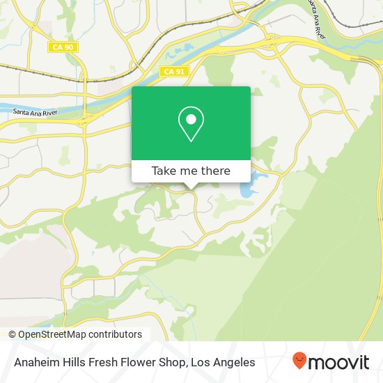 Mapa de Anaheim Hills Fresh Flower Shop