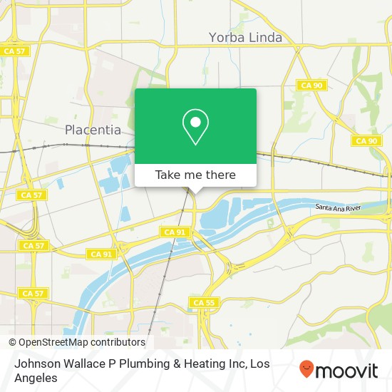 Mapa de Johnson Wallace P Plumbing & Heating Inc