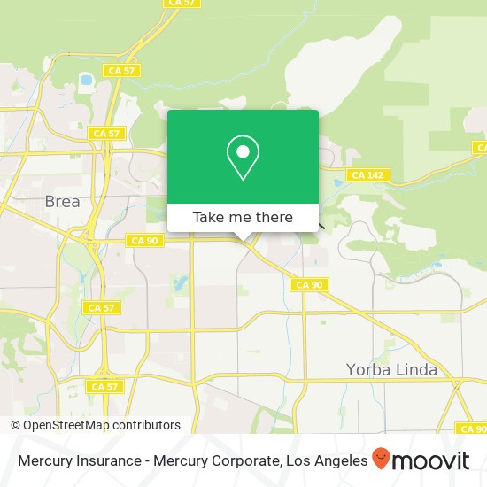 Mercury Insurance - Mercury Corporate map