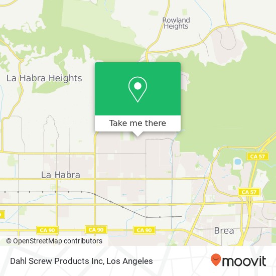 Mapa de Dahl Screw Products Inc