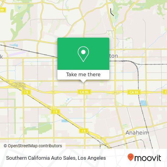 Southern California Auto Sales map