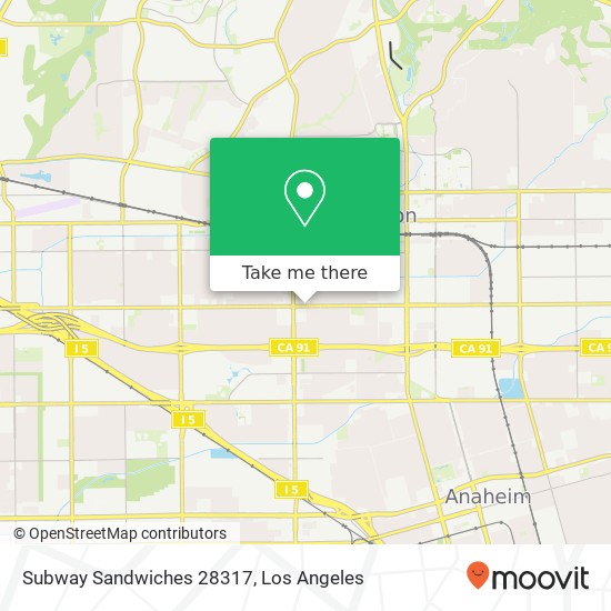 Subway Sandwiches 28317 map