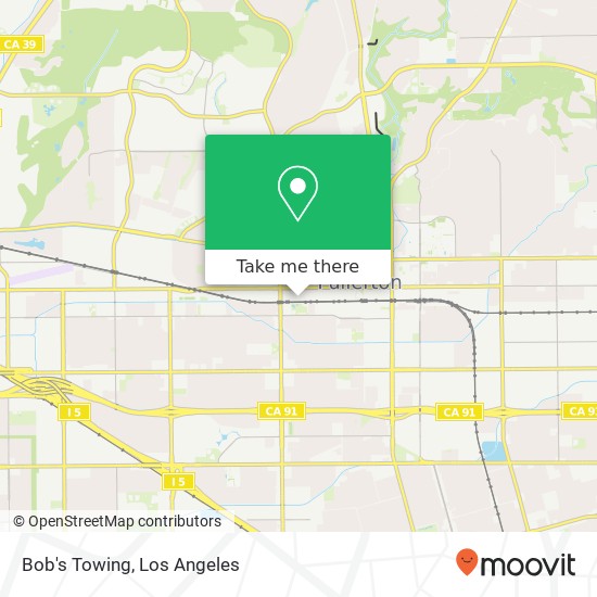 Bob's Towing map