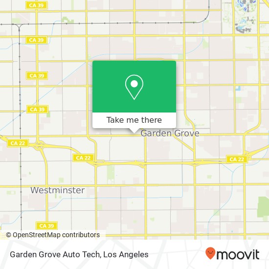 Garden Grove Auto Tech map