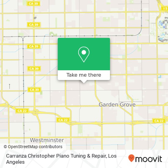 Mapa de Carranza Christopher Piano Tuning & Repair