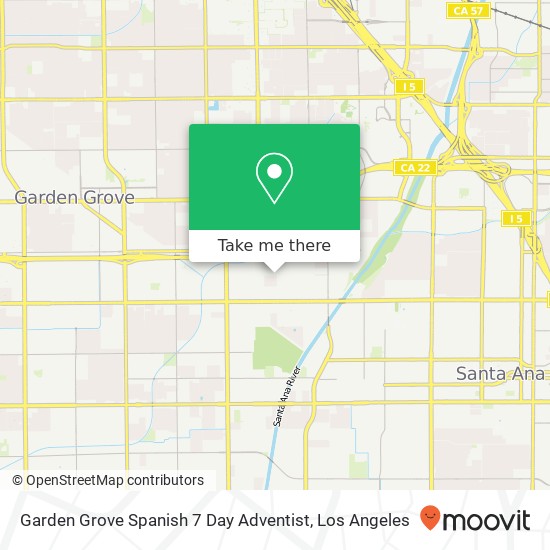 Garden Grove Spanish 7 Day Adventist map