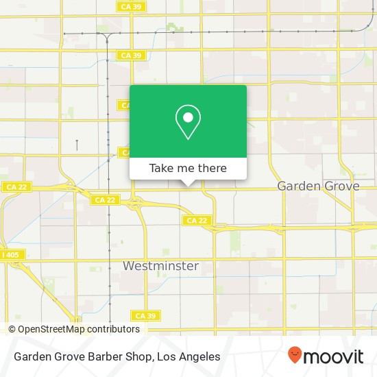 Mapa de Garden Grove Barber Shop