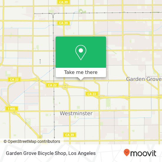 Garden Grove Bicycle Shop map
