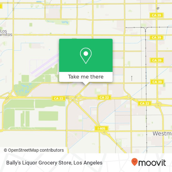 Bally's Liquor Grocery Store map