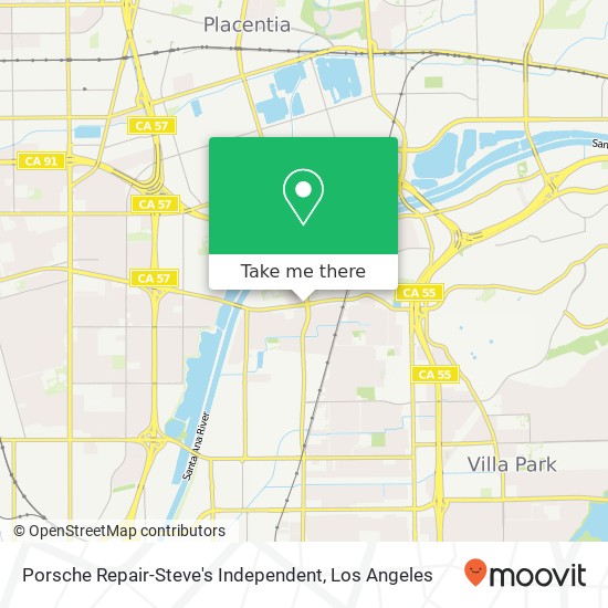 Porsche Repair-Steve's Independent map