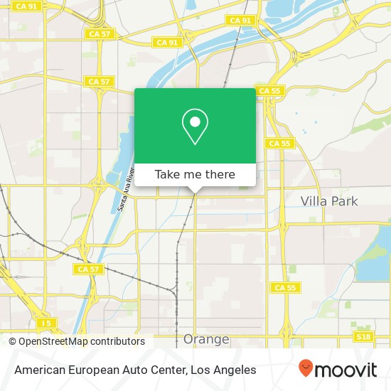 American European Auto Center map