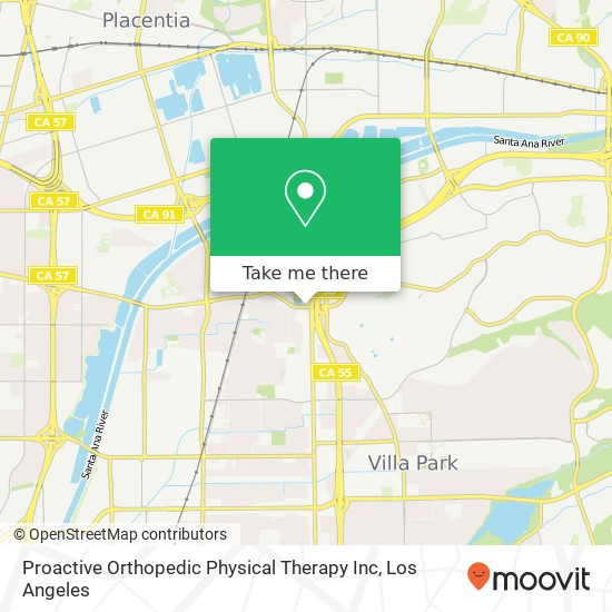 Mapa de Proactive Orthopedic Physical Therapy Inc