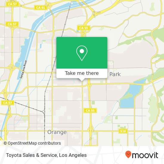 Toyota Sales & Service map
