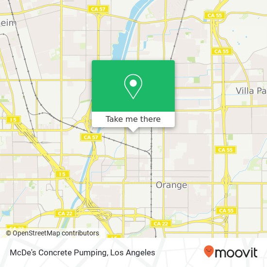 McDe's Concrete Pumping map