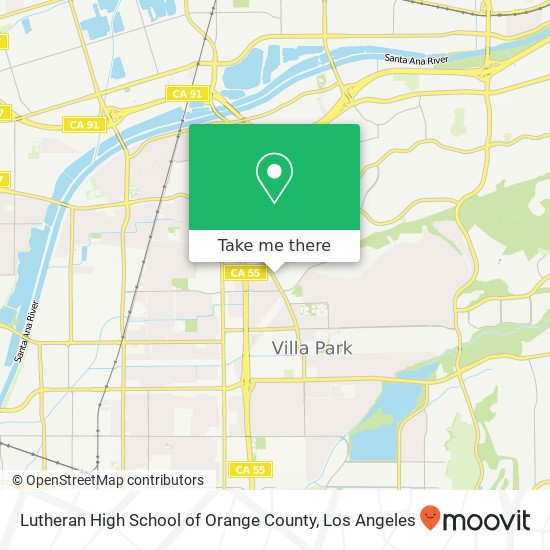 Mapa de Lutheran High School of Orange County
