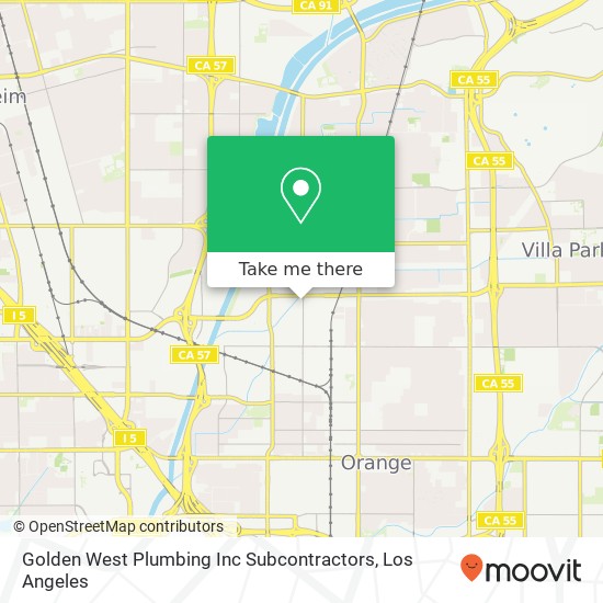 Golden West Plumbing Inc Subcontractors map