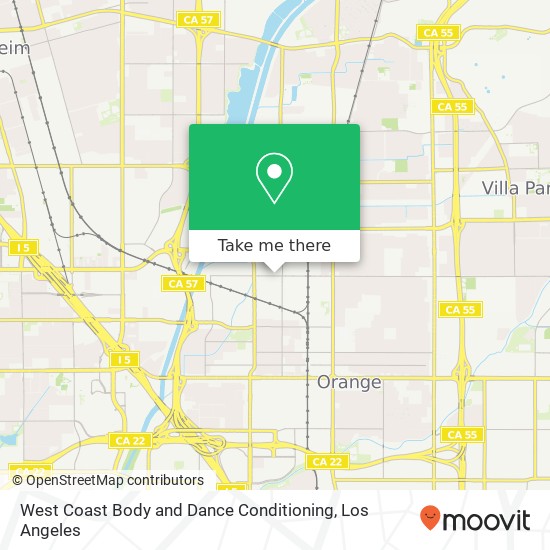 West Coast Body and Dance Conditioning map