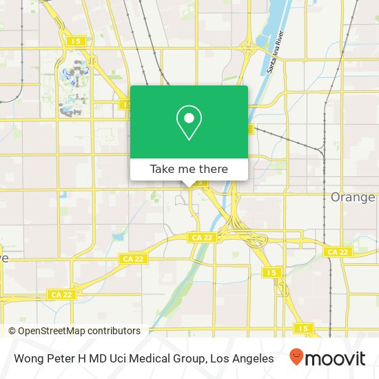 Mapa de Wong Peter H MD Uci Medical Group