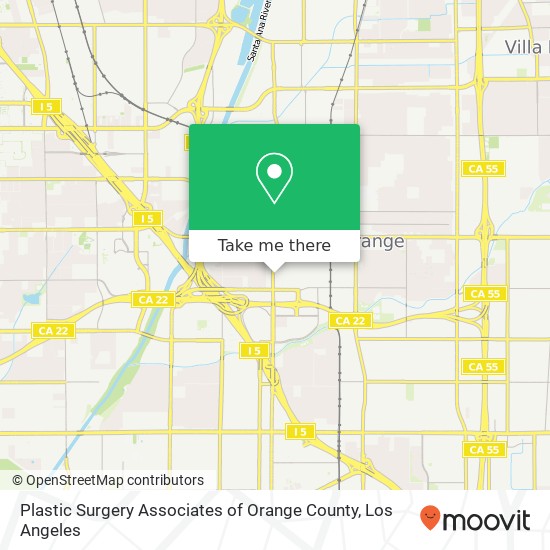 Plastic Surgery Associates of Orange County map