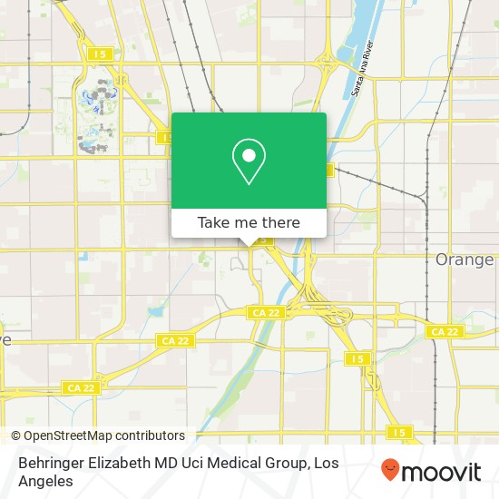 Mapa de Behringer Elizabeth MD Uci Medical Group