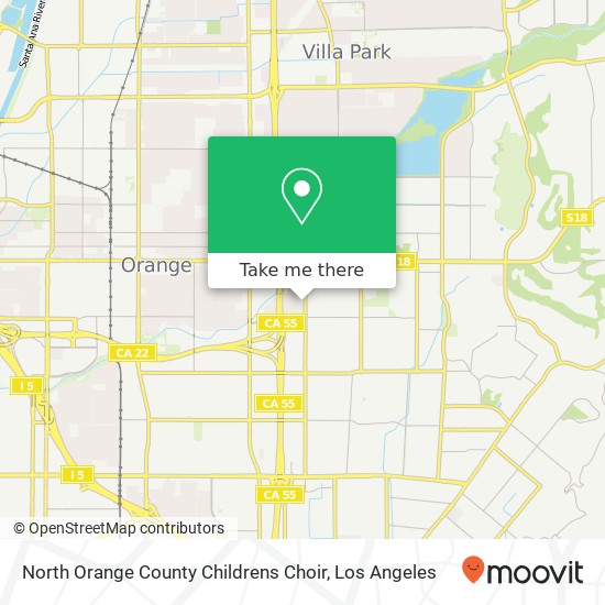 Mapa de North Orange County Childrens Choir