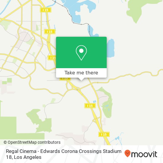 Regal Cinema - Edwards Corona Crossings Stadium 18 map