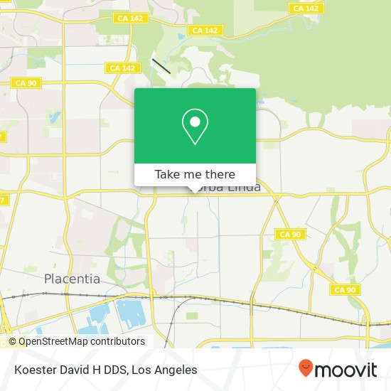 Koester David H DDS map