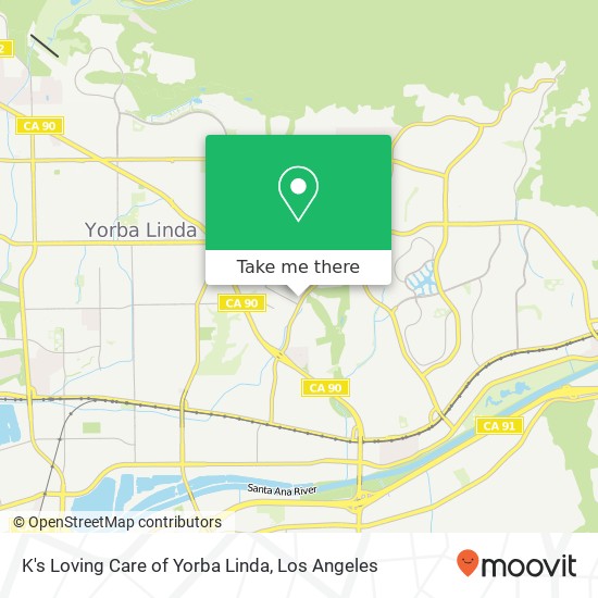 K's Loving Care of Yorba Linda map