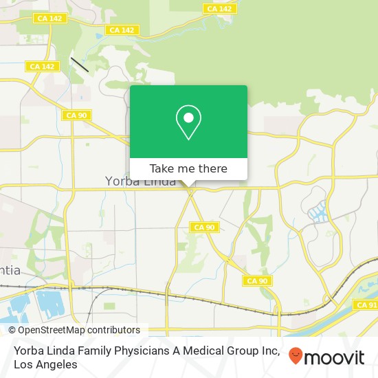 Mapa de Yorba Linda Family Physicians A Medical Group Inc