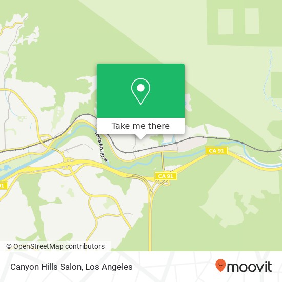 Canyon Hills Salon map