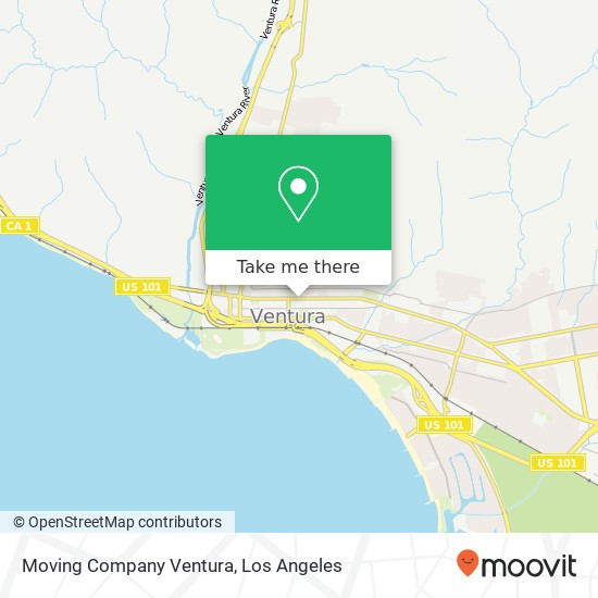 Moving Company Ventura map