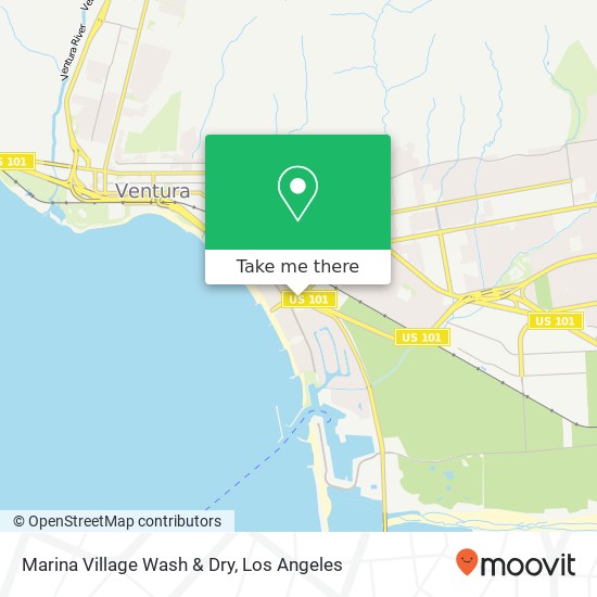 Marina Village Wash & Dry map