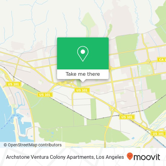 Archstone Ventura Colony Apartments map