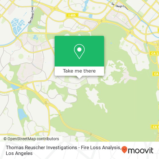 Mapa de Thomas Reuscher Investigations - Fire Loss Analysis