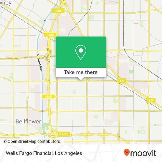 Mapa de Wells Fargo Financial