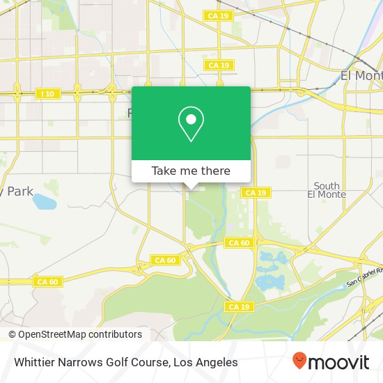 Mapa de Whittier Narrows Golf Course